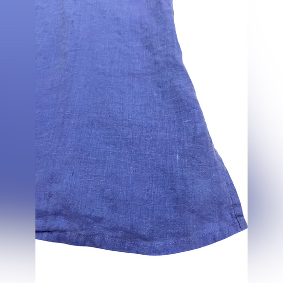 Women’s Flax Brand Linen Casual Top Periwinkle Size Large - Picture 7 of 7